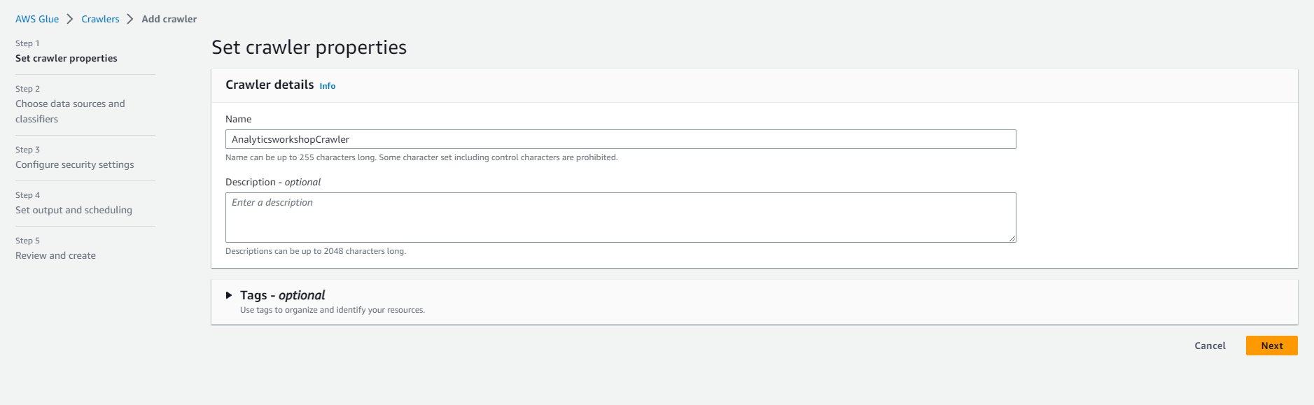 Data Analytics on AWS