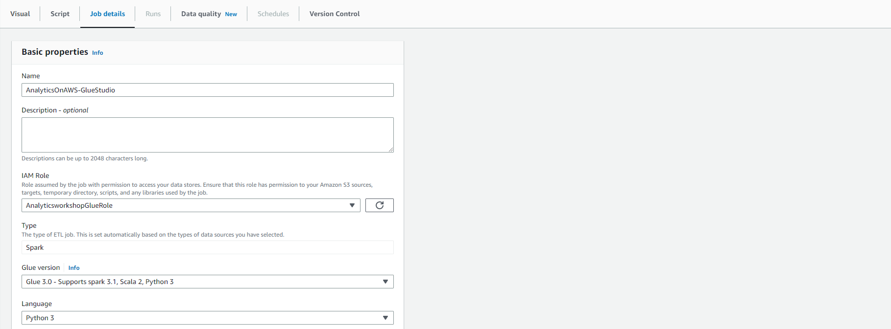 Data Analytics on AWS